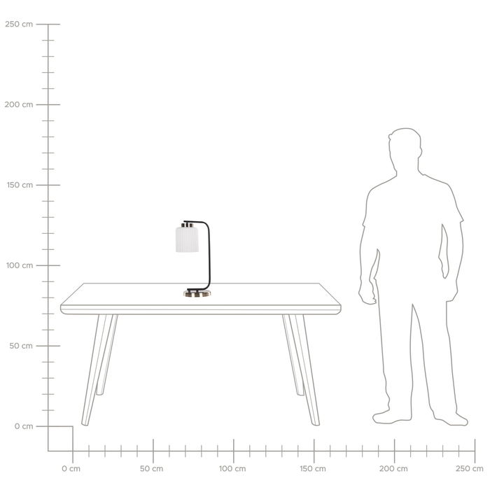Beliani - CAUDELO - Tafellamp - Zwart|Messing - Metaal