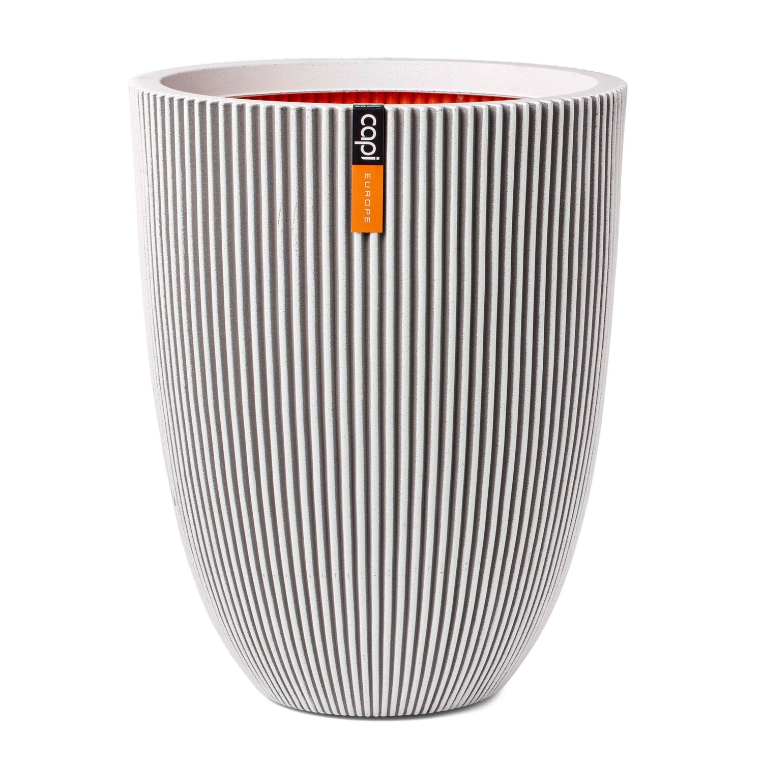 Capi Europe Vaas elegant laag Groove NL - 34x46 - Ivoor