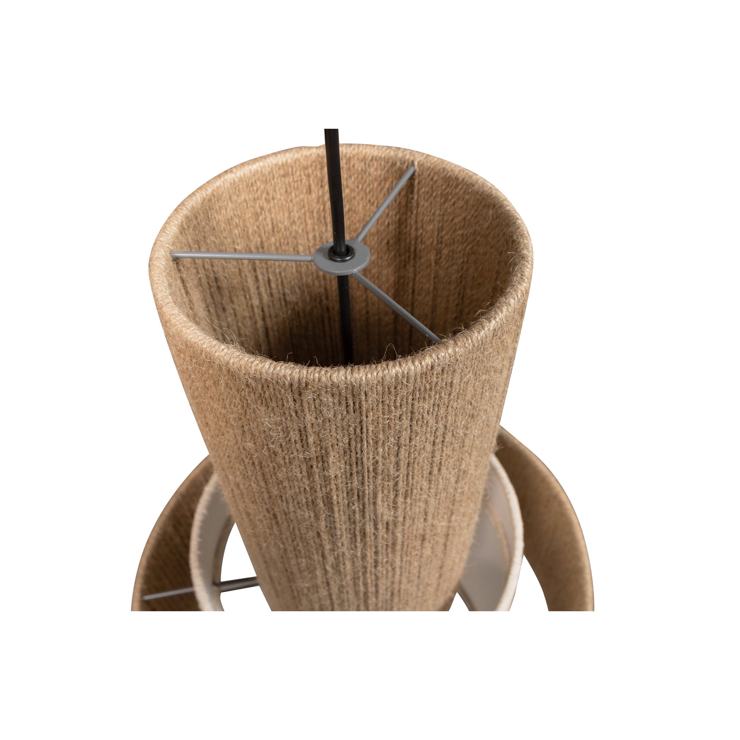 WOOOD Pelle Hanglamp - Touw - Naturel - 56x38x38