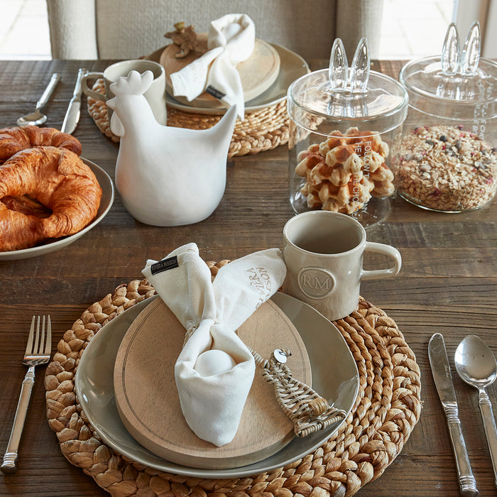 Riviera Maison mok met oor Beige - Portofino - Aardewerk