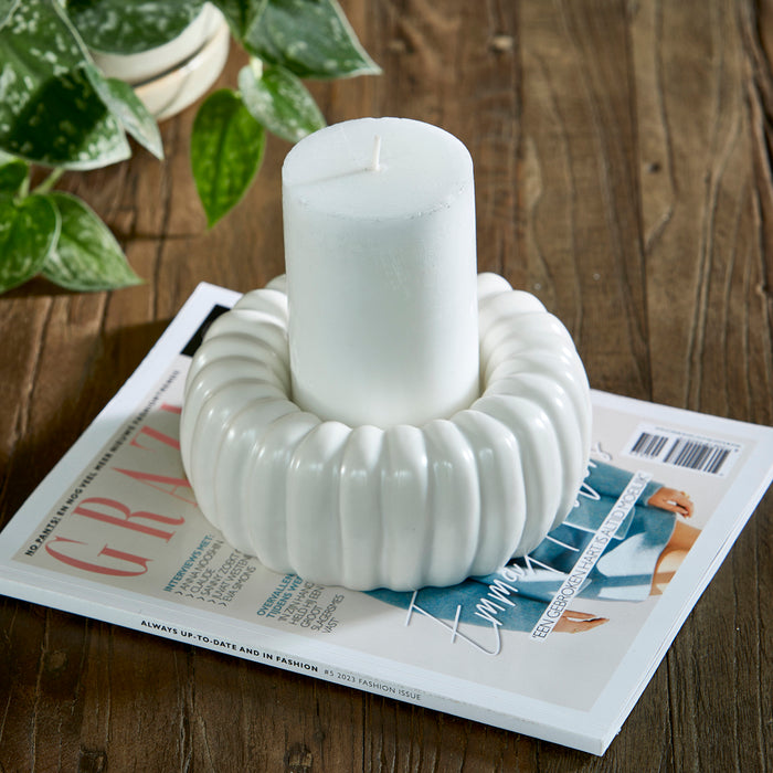 Rivièra Maison - Elegante Kaarshouder in Wit Keramiek van 6 cm Hoogte