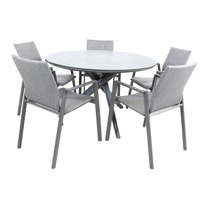 Lesli Living - Mojito tafel keramiek ø120cm - grijs