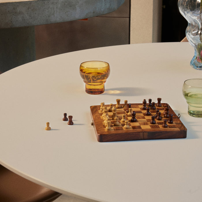 HKliving 70's Glassware Bulb Glas 0,24 L - Set van 4 - Amber