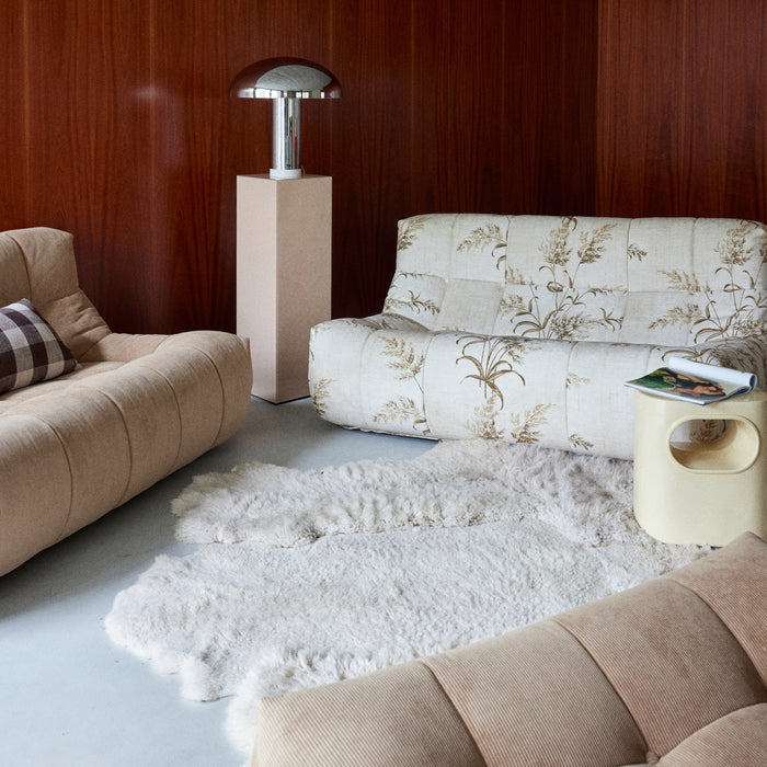 HKliving Lazy Lounge 2-zitsbank - Rib - Bruin