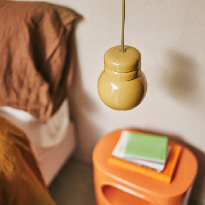 HKliving Ceramic Bulb Hanglamp - Mustard