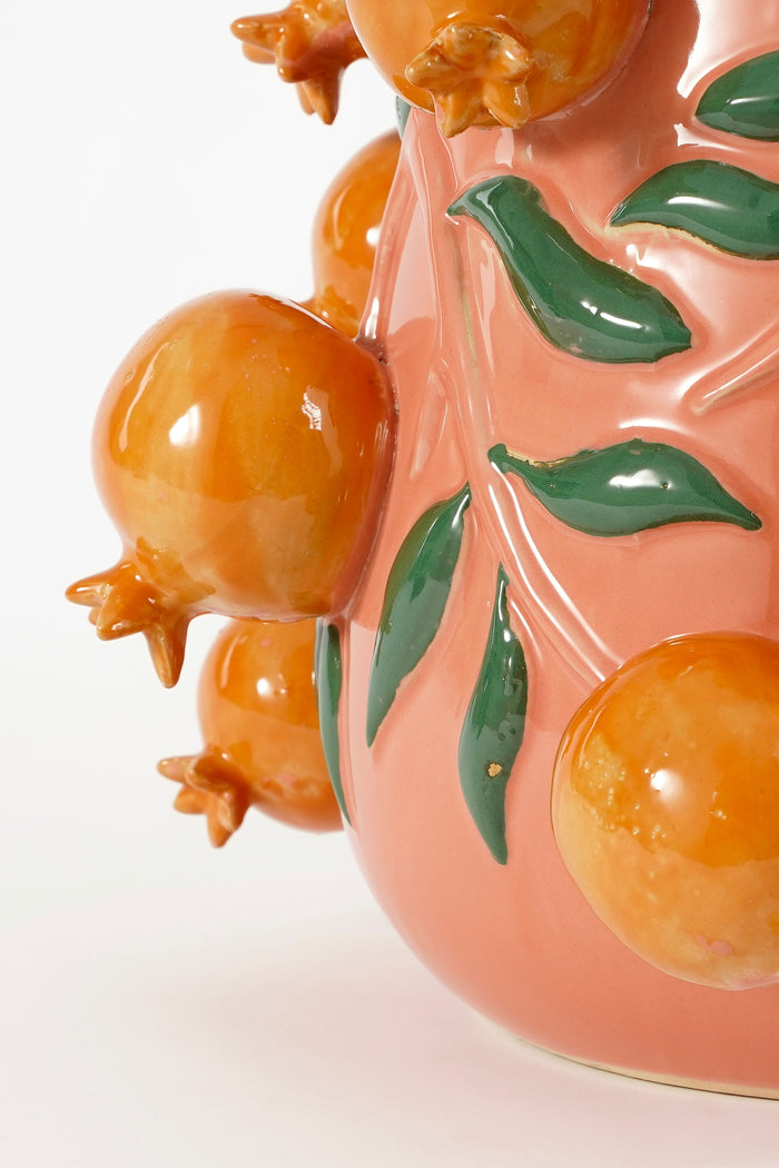 Mica Decorations Melika Vaas - H30,5 x Ø34 cm - Keramiek - Roze