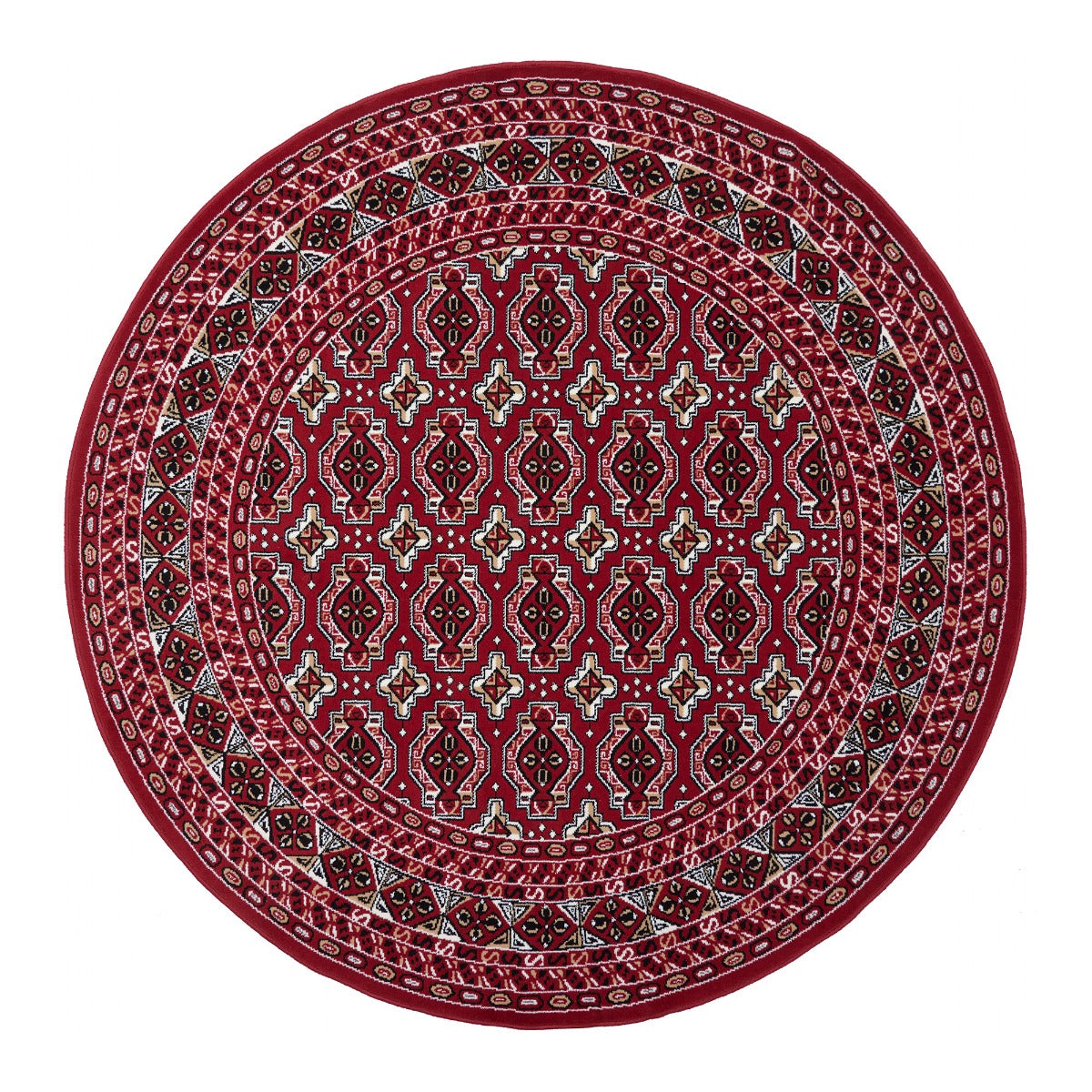 Interieur05 Vintage Vloerkleed Rood Rond Marad 200cm
