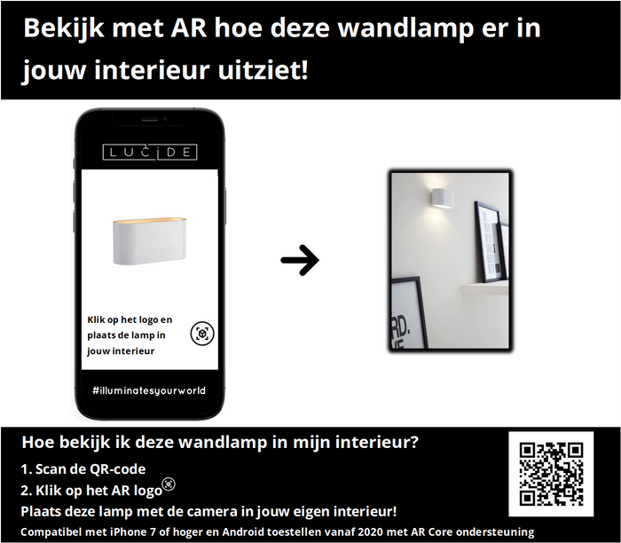 Lucide XERA Wandlamp - Wit