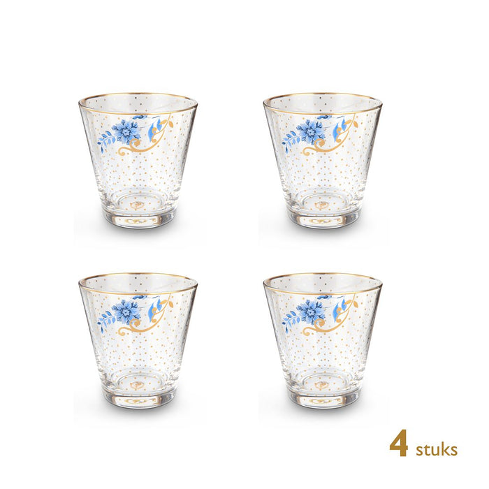 Pip Studio Glazen - Royal Gouden Stippen - 270ml - 4 St.