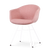 Nolon Noa-Otis eetkamerstoel zacht roze - met armleuning - wit