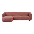 by fonQ Soft Hoekbank met Chaise Longue Links - Micro Chenille - Oud Roze