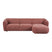 by fonQ Soft Hoekbank met Chaise Longue Rechts - Micro Chenille - Oud Roze