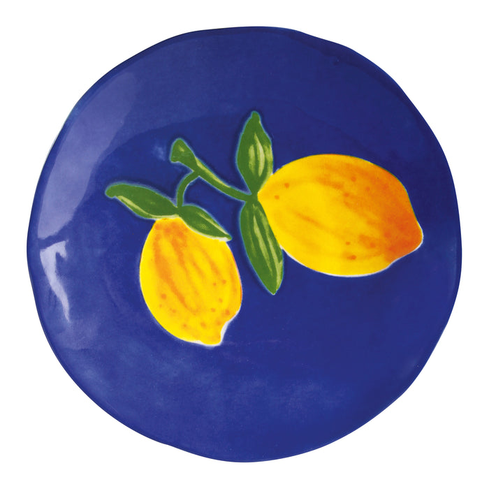 &k amsterdam Lemon Full Colour Bord Ø 16 cm - Set van 4