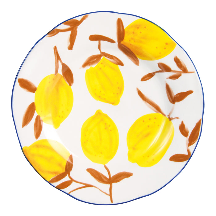 &k amsterdam Lemon Twig Bord Ø 22 cm - Set van 4