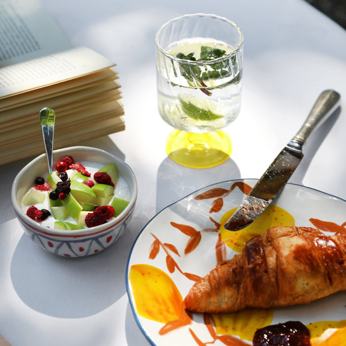 &k amsterdam Twirl Glas 2 st. - Geel