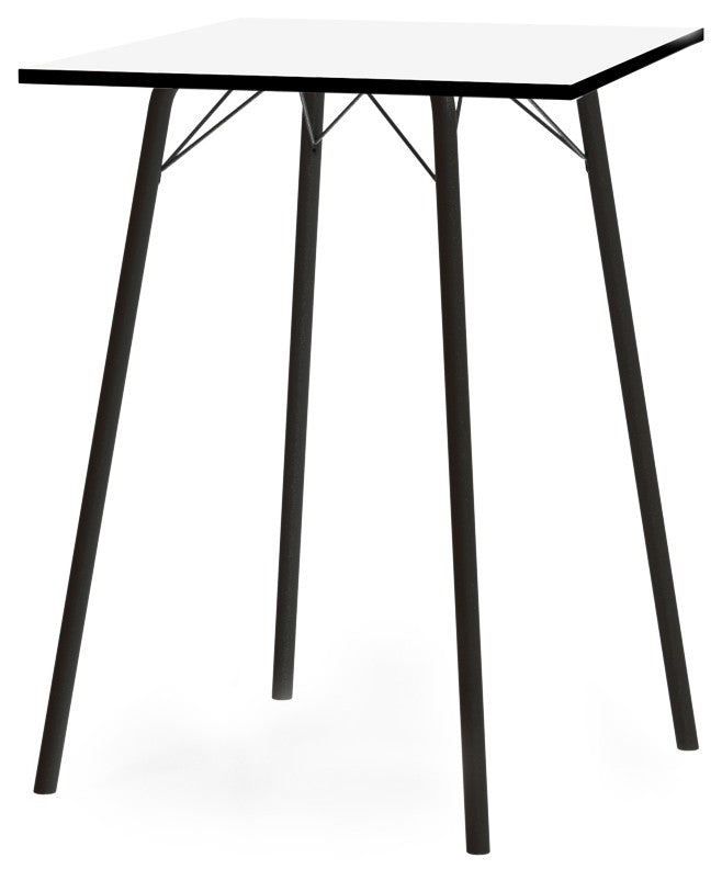 Tenzo Vierkante Bartafel Dine L80 X B80 X H105 Cm - Wit Melamine