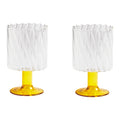&k amsterdam Twirl Glas 2 st. - Geel
