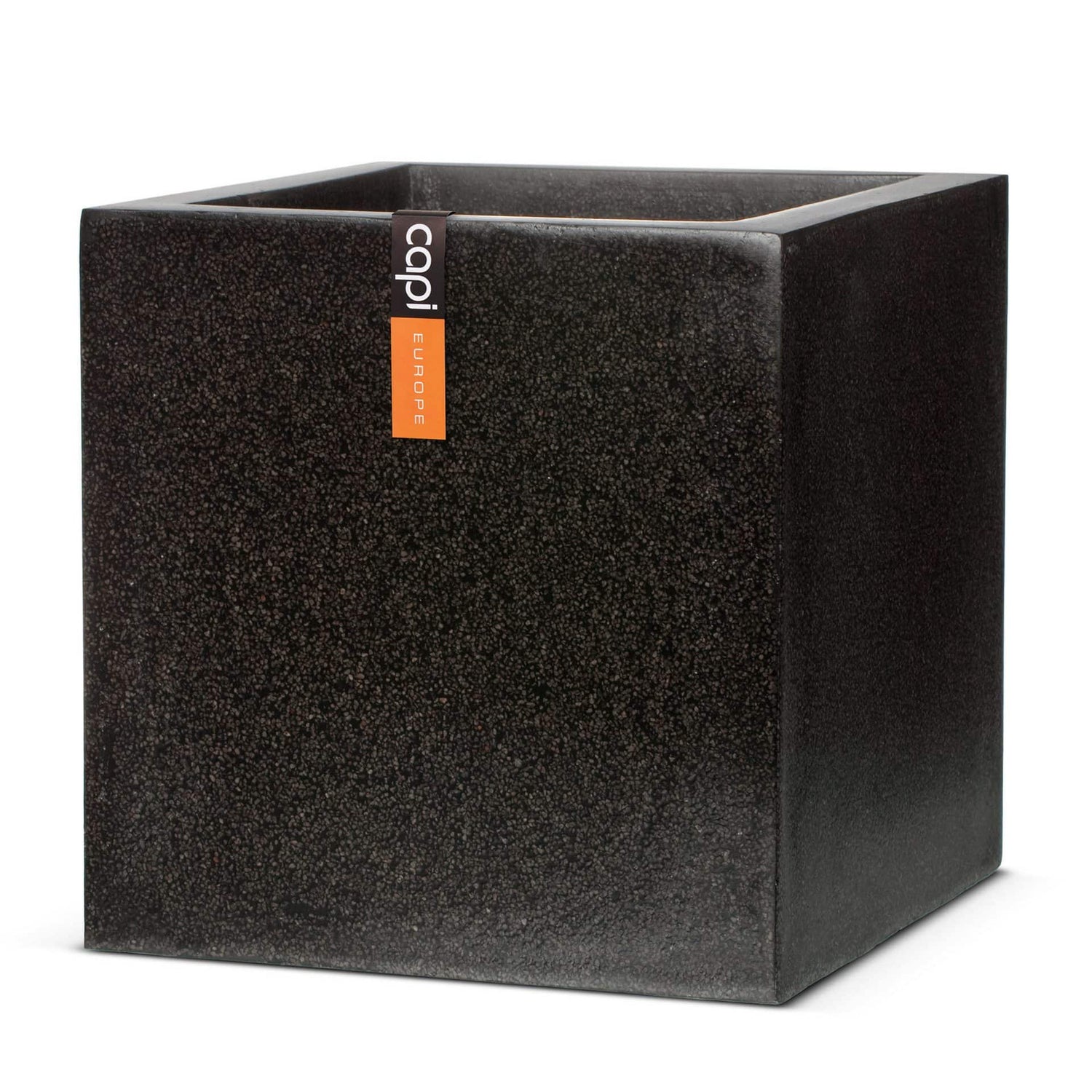 Capi Europe - Pot vierkant Terrazzo - Zwart - 100x100