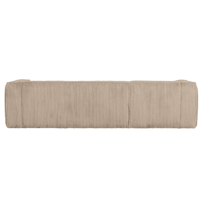 WOOOD Bean Hoekbank met Chaise Longue Links - Rib - Travertin