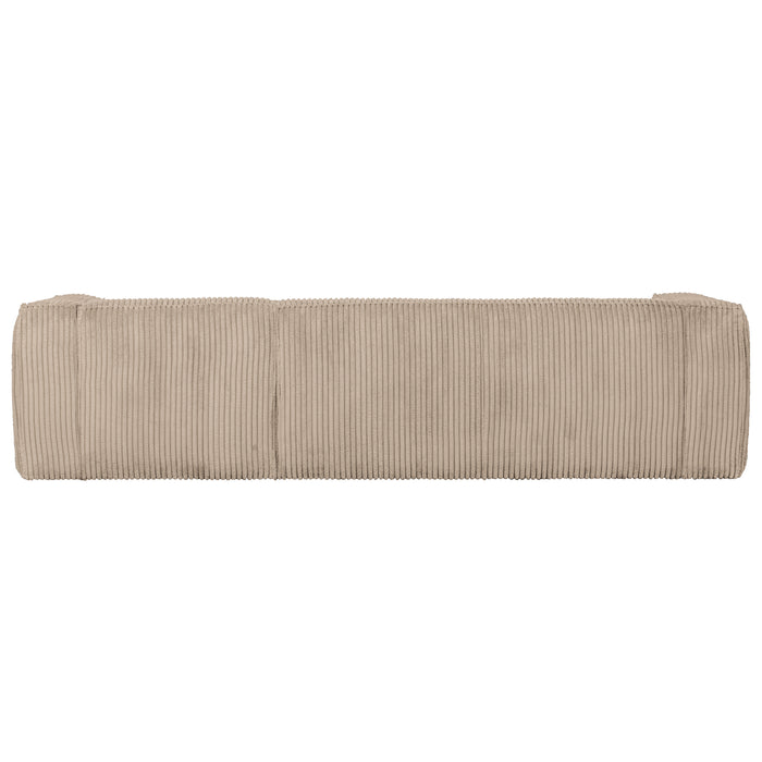WOOOD Bean Hoekbank met Chaise Longue Rechts - Rib - Travertin