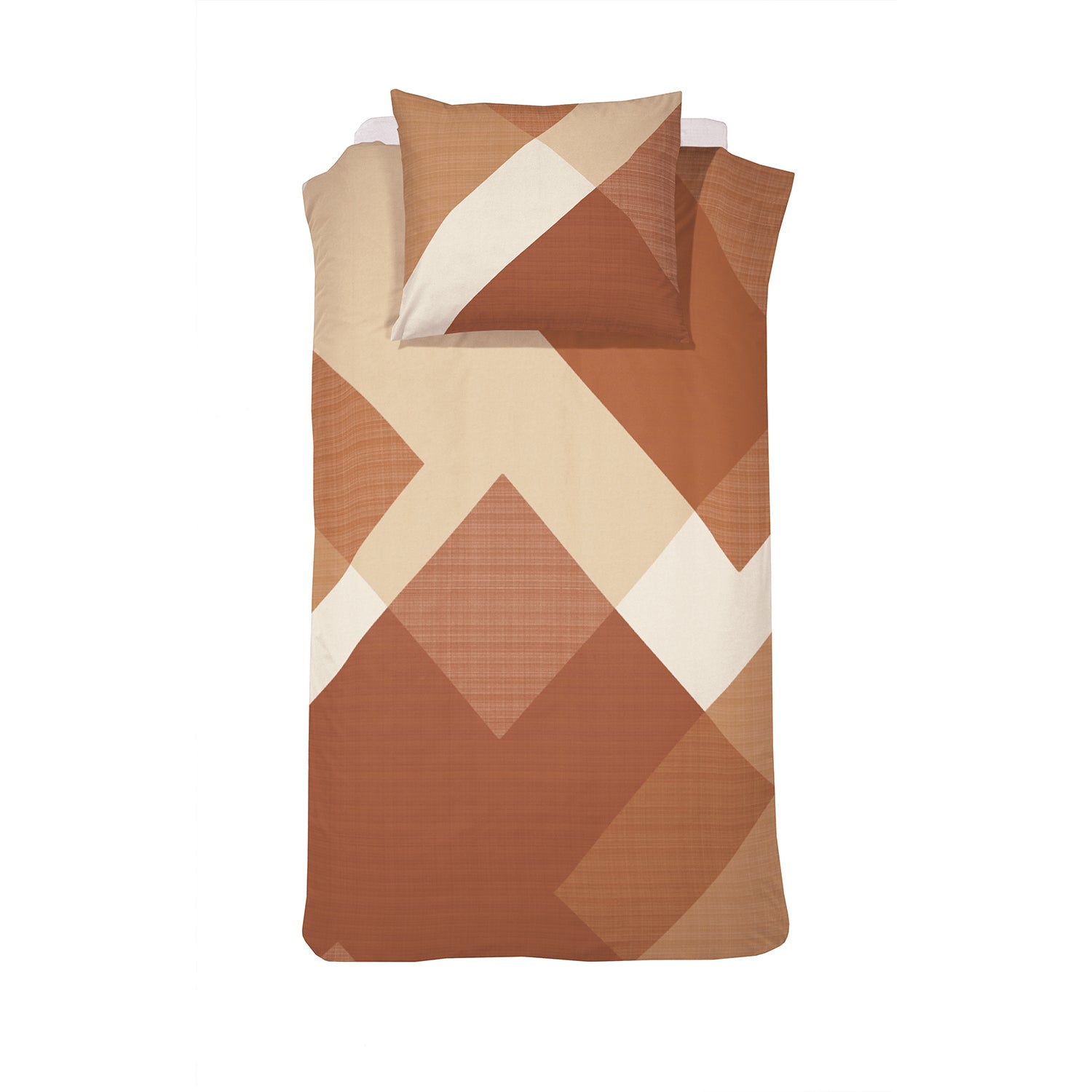 Cinderella Rexa - Dekbedovertrek - Katoen - 140x200|220 cm - Terra