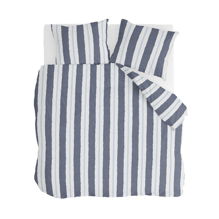 Walra - Dekbedovertrek Remade Nautic Stripes - 240x220 - Donker Blauw
