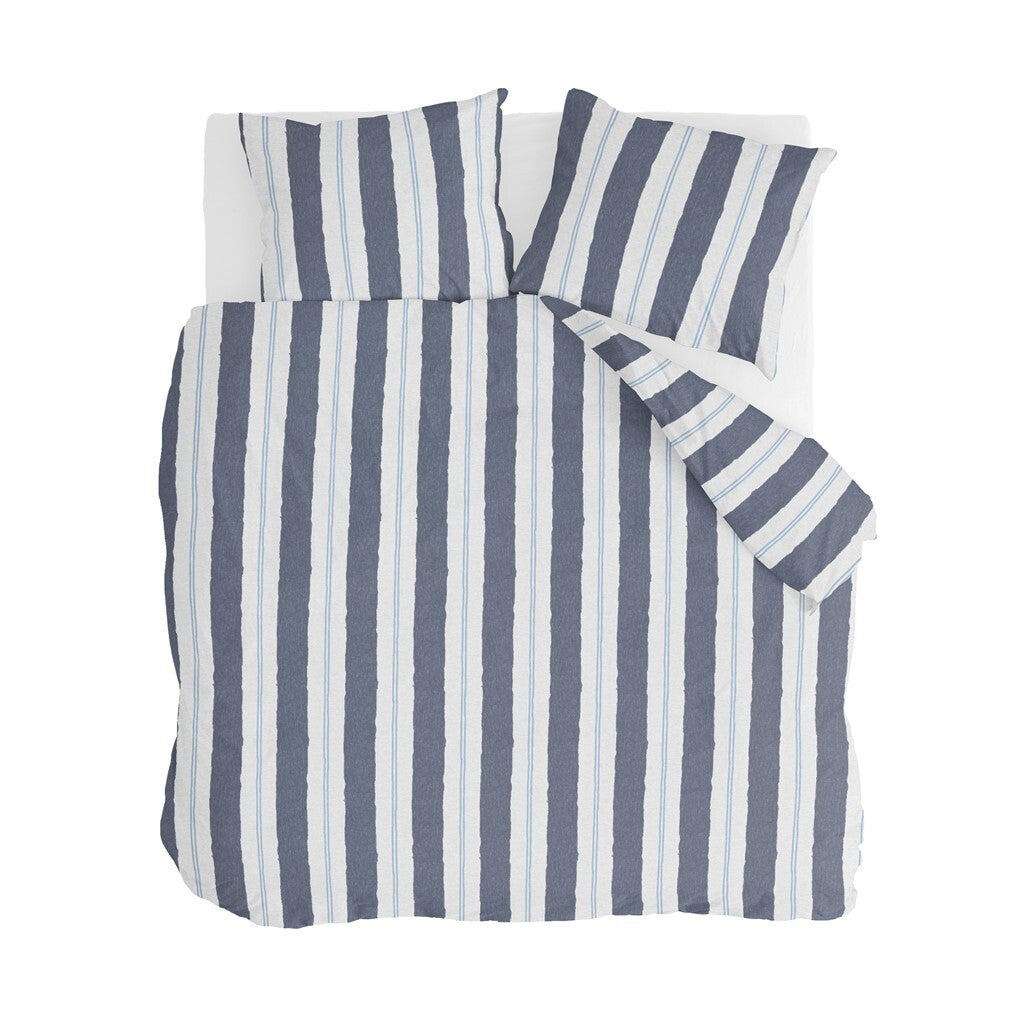 Walra - Dekbedovertrek Remade Nautic Stripes - 240x220 - Donker Blauw