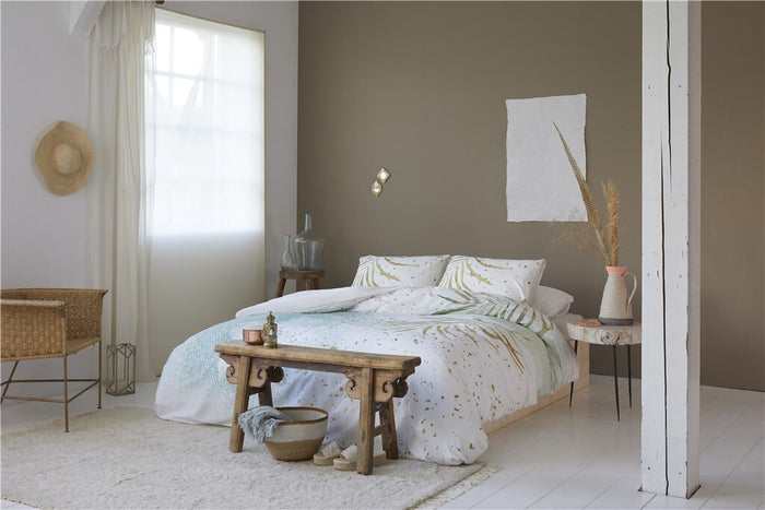 Walra - Dekbedovertrek Painted Nature - 140x220 - Groen | Goud