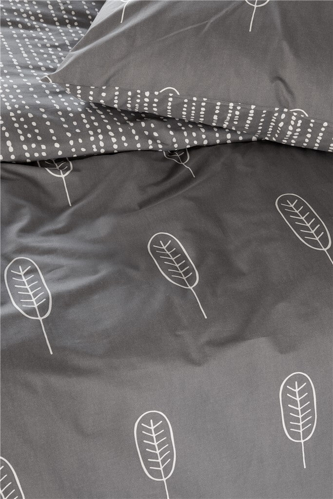 Walra - Dekbedovertrek Leave It - 140x220 - Antraciet