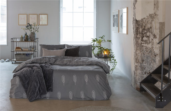 Walra - Dekbedovertrek Leave It - 140x220 - Antraciet