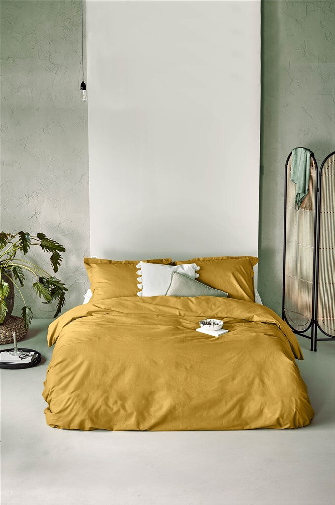 Walra - Dekbedovertrek Forever Cotton - 200x220 - Honing Mosterd