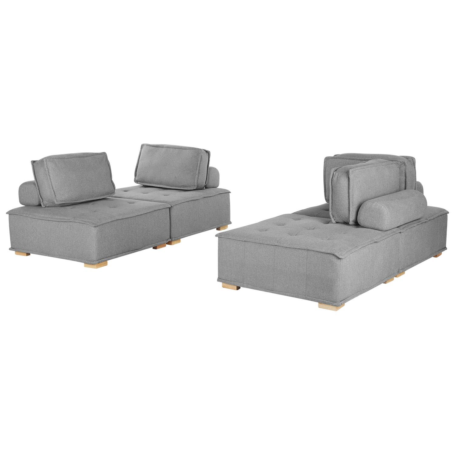 Beliani - TIBRO - Modulaire sofa - Grijs - Polyester