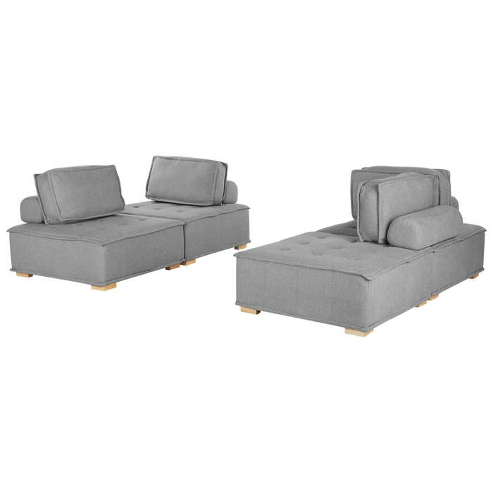 Beliani - TIBRO - Modulaire sofa - Grijs - Polyester