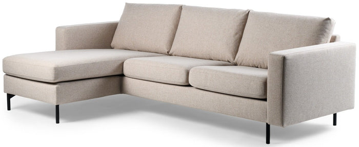 Lions Design Moulin Beige 3-zits Bank + Chaise Longue Rechts|Links