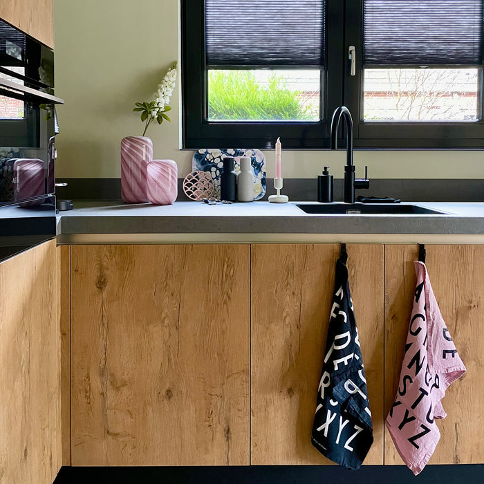 Krumble Pannenonderzetter met schubben patroon - Roze - Set van 3