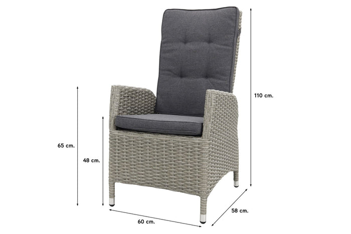 VDG Manhattan|Rome grey 100 cm. - tuinset 3-delig - verstelbaar