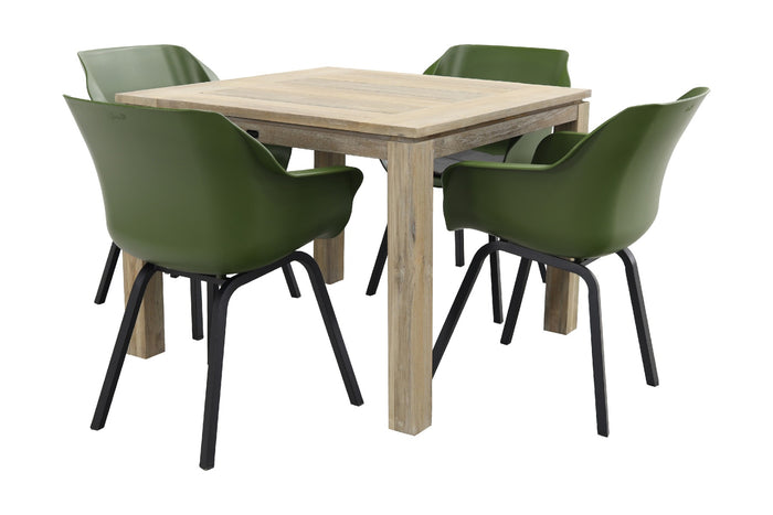 Hartman Sophie tuinstoel Moss Green|Rome grey 100 cm. - 5-delig