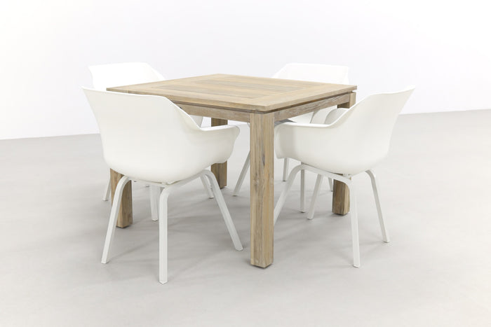 Hartman Sophie tuinstoel White|Rome grey 100 cm. - 5-delig