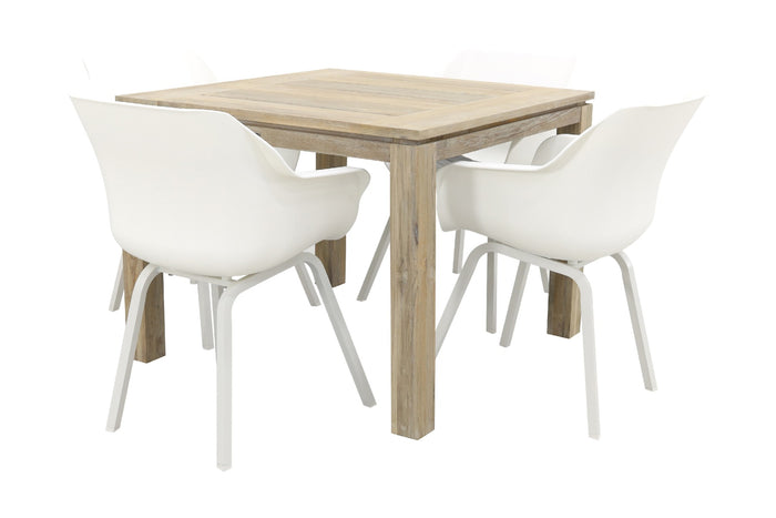 Hartman Sophie tuinstoel White|Rome grey 100 cm. - 5-delig