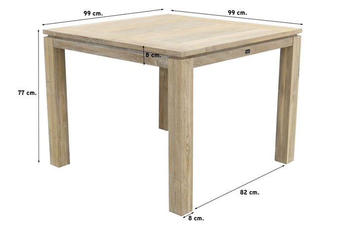 Hartman Sophie tuinstoel White|Rome grey 100 cm. - 5-delig