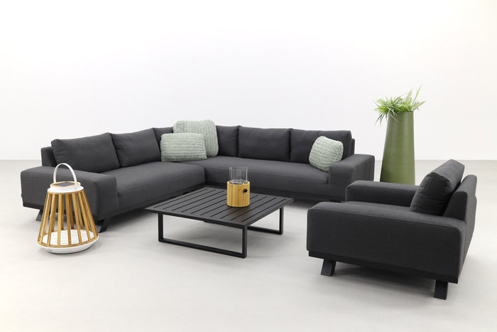 VDG Barcelona|cuba Sunbrella loungeset - Sooty + stoel