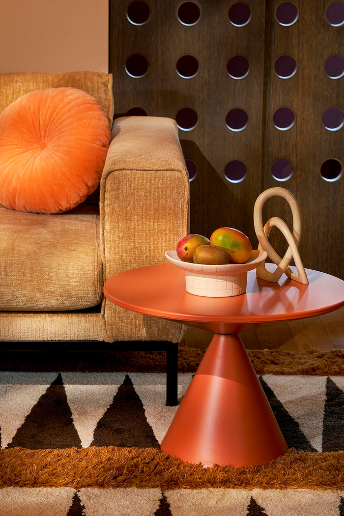 Mica Decorations Wolga Schaal op Voet - Keramiek - Beige