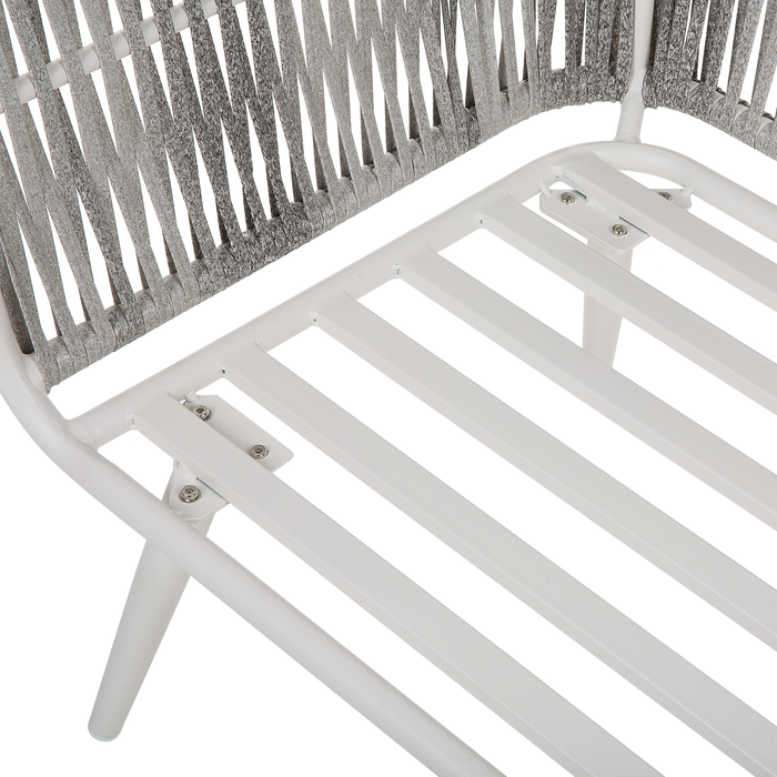 Beliani - RAGUSA - Loungeset voor 4 - Wit - PE rotan