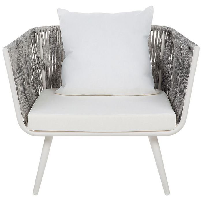 Beliani - RAGUSA - Loungeset voor 4 - Wit - PE rotan