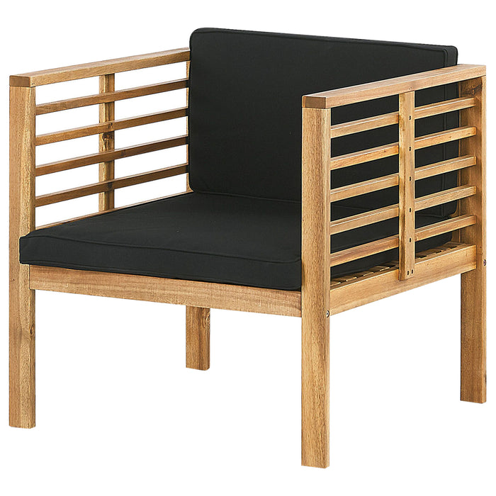 Beliani - PACIFIC - Loungeset voor 4 - Lichte houtkleur - Acaciahout