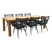 VDG Jasmine black|Rome brown 240 cm. tuinset - 7-delig
