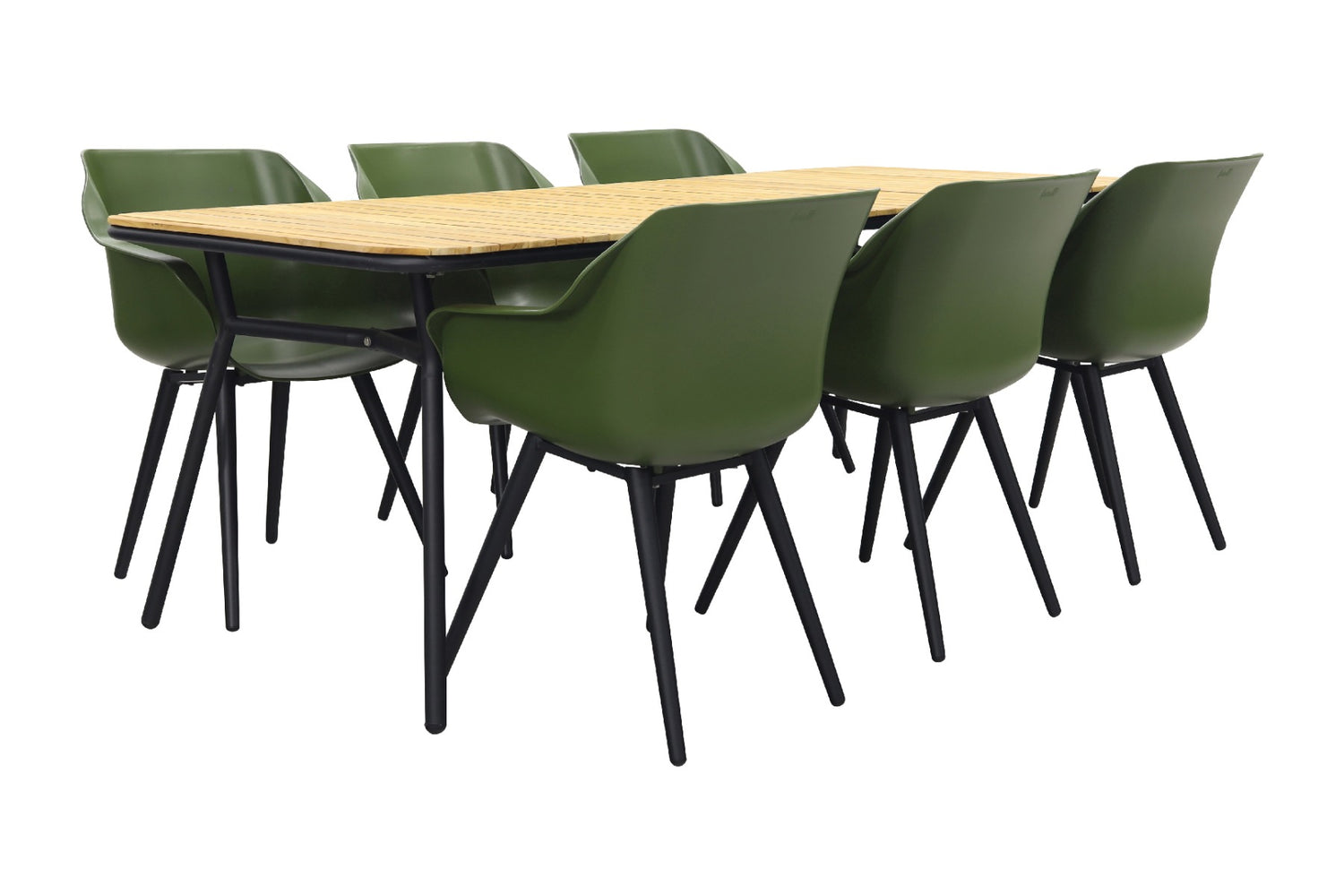 Hartman Sophie Studio Moss Green|Bella 220x95 cm. - 7-delige tuinset