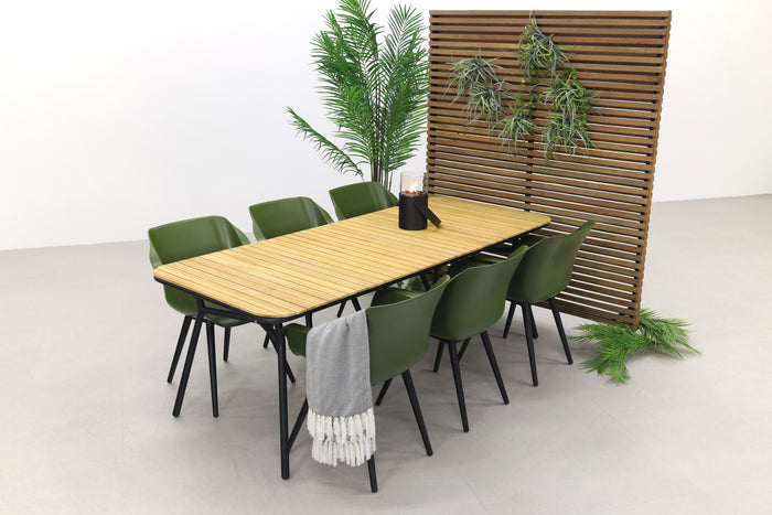 Hartman Sophie Studio Moss Green|Bella 220x95 cm. - 7-delige tuinset