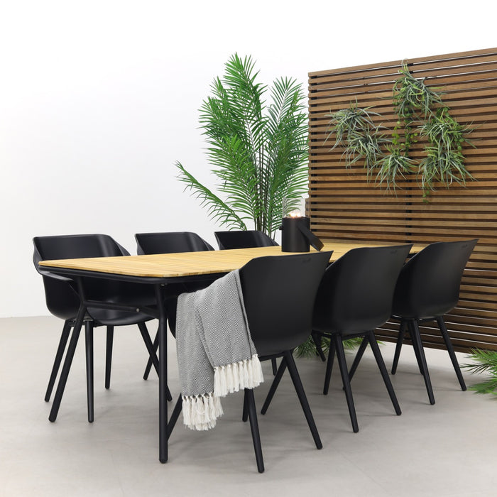 Hartman Sophie Studio Black|Bella 220x95 cm. - 7-delige tuinset