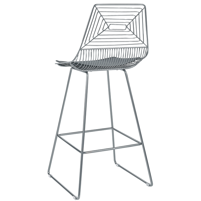 Beliani - BISBEE - Barkruk set van 2 - Zilver - Metaal